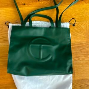 Green Telfar medium size tote